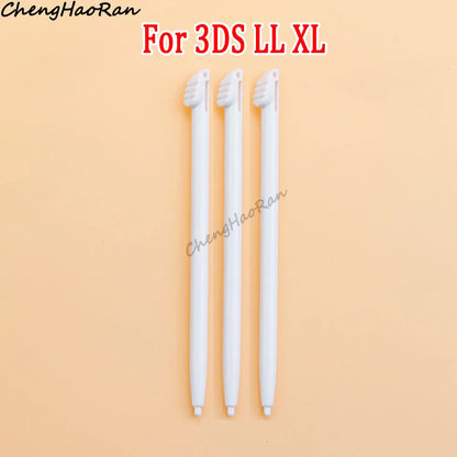 3 Pcs White Metal Retractable Pen & Plastic Pen For New 3DS XL LL/New 2DS LL XL /NDSL NDS Lite NDSi NDS Wii U 2DS 3DS Stylus Pen