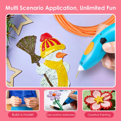 3D Pen Filament Refills 40 Colors 3D Printer PLA 1.75 mm Filament 5M For MYNT3D SCRIB3D PIKA3D 3D Pen 1.75mm 3D Prining Pens