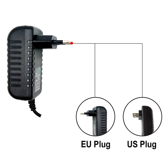 Power Adapter AC 100-240V Input DC Output Supply Charger EU/US 12V Universal Adapter Converter Plug for Camera DVR LED Robot LED