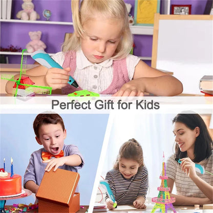 Electronic 3D Printing Pen with Base,USB Type-C 9M PLA Consumables High-Temperature 3D Drawing Tool Christmas and Birthday Gift