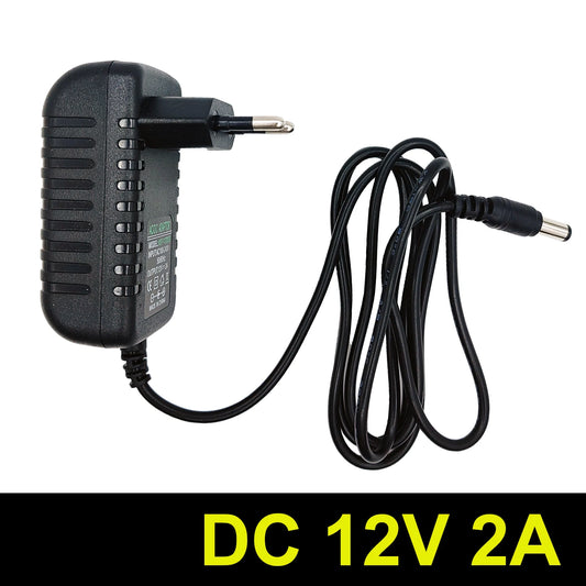 Power Adapter EU/US AC 100V-240V To DC 12V 2A Supply Charger Universal Adapter Converter Plug for Camera DVR NVR LED Robot Light