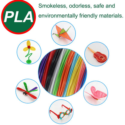 3D Printing Pen Set for Children with LCD Screen Power Adapter 30Color PLA Filament Travel Case Birthday Christmas Gift for Kids