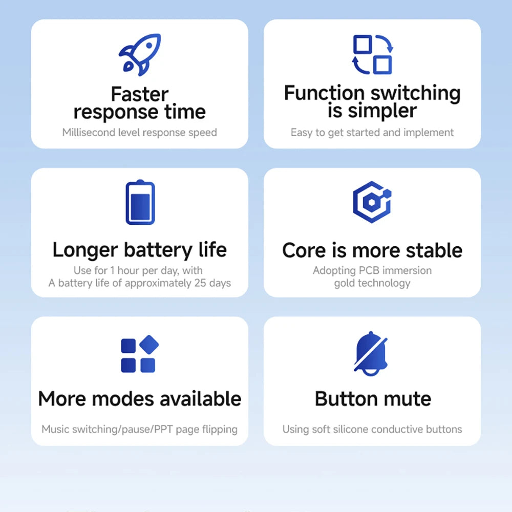 Bluetooth Page Turner Camera/Music Control Pen Paging Device E-book Reader Swipe Short Video Remote Control Supports IOS Android