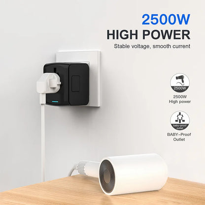 International Travel Adapter with 3 USB and Type C Power Adapters for Fast Charging EU/UK/US/Australia Travel Plugs