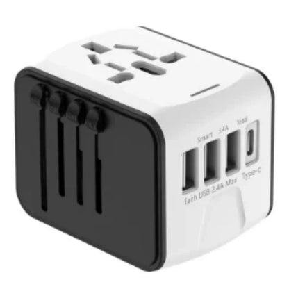 International travel adapter with 3 USB and Type C power adapters for fast charging EU/UK/US/Australia travel plugs