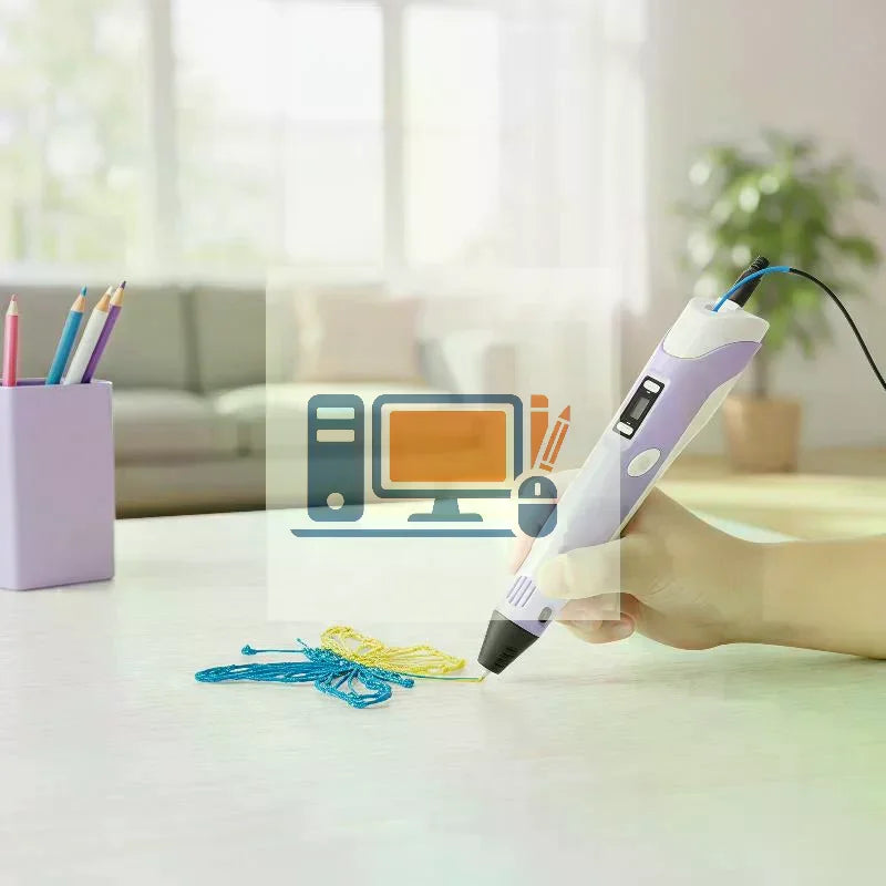 3D Printing Pen Intelligent Pen Making Graffiti ArtsCrafts With USB Cable For Kids Adults DIY Creative Art Supplies