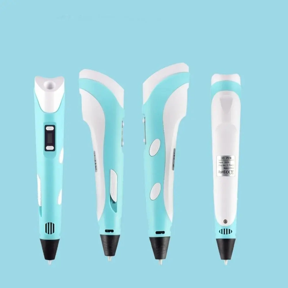 USB 3D Printing Pen Adjustable Speed LED Display DIY Drawing Pens Safe Painting with PLA Filament 3D Graffiti Drawing Tool