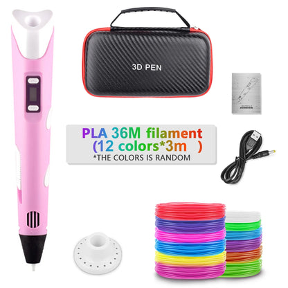 3D Printing Pen 2023 New 3D Pen with PLA Filament for Children Kids Creative DIY Pens Child's Birthday Gift Christmas