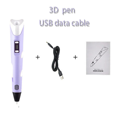 3D Printing Pen DIY Three-dimensional Painting Children Toys Fun Camouflage With LCD Screen Compatible PLA Filament Toys Gift
