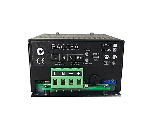 DC12V 6A 12V 24V New BAC06A Diesel Generator Auto Intelligent Battery Charger Module Float Charging Power Adapters Genset Parts