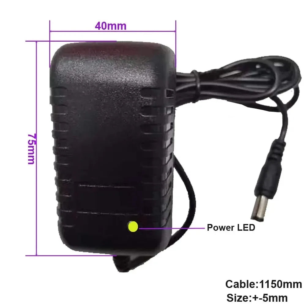Power Adapter EU/US AC 100V-240V To DC 12V 2A Supply Charger Universal Adapter Converter Plug for Camera DVR NVR LED Robot Light