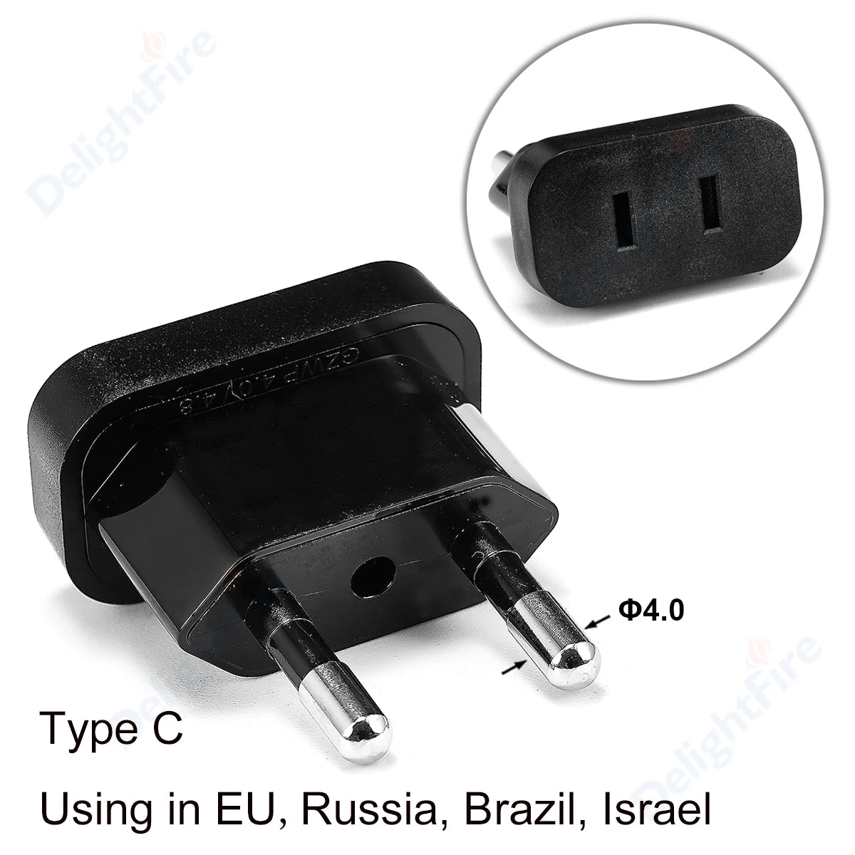 EU Plug Adapter Electrical Sockets US to EU Plug Converter US China Travel Adaptor Euro AC Outlet Wall Socket Power Adapters