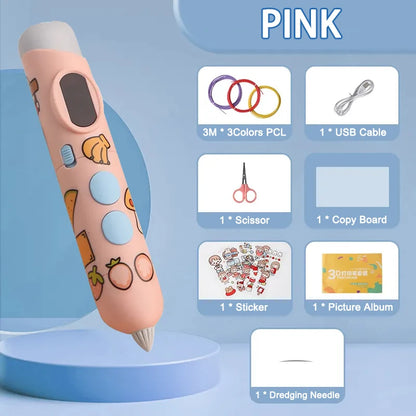 DIY 3D Pen Printing Pen 3D Print for Kids Low Temperature With Free PCL Filament Smart Toys Gift for boys and girls
