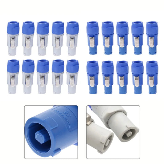 10PCS Powercon Connector Males 3 Pin Speaker  3 Pin Male Power Connector 20A 250V AC Power  Adapters