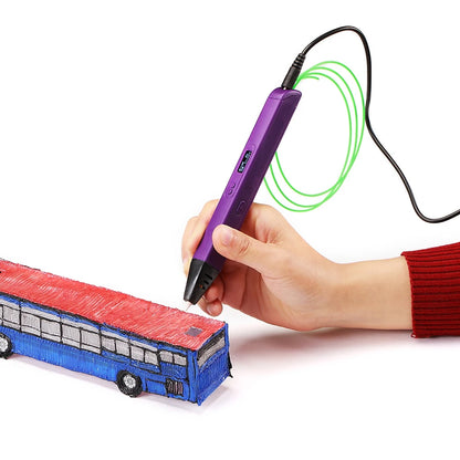 New 3D Professional Printing 3D Pen Support ABS PLA Filament Drawing Pen With OLED Display Printing Pen With 5V 2A Adapter