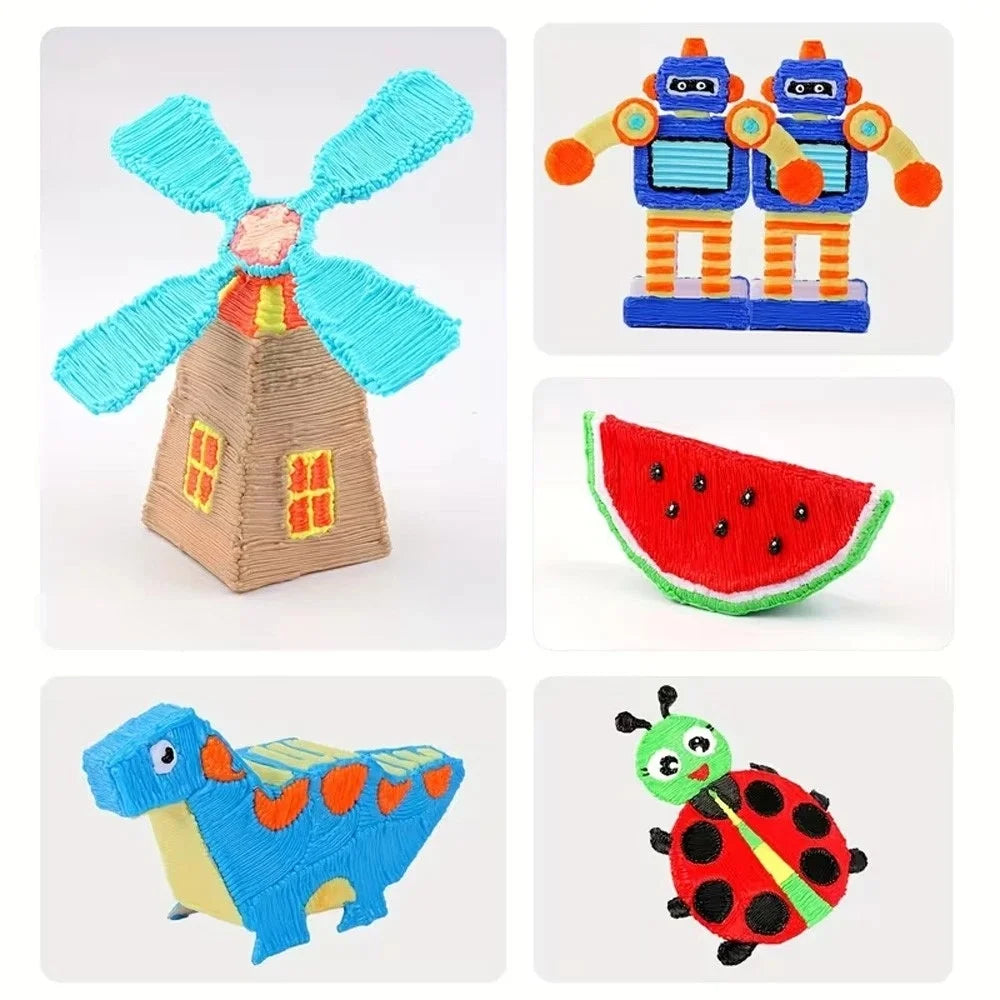 Electronic 3D Printing Pen with 36M PLA Consumables High-Temperature 3D Graffiti Tool Intelligent Toy Christmas Birthday Gift