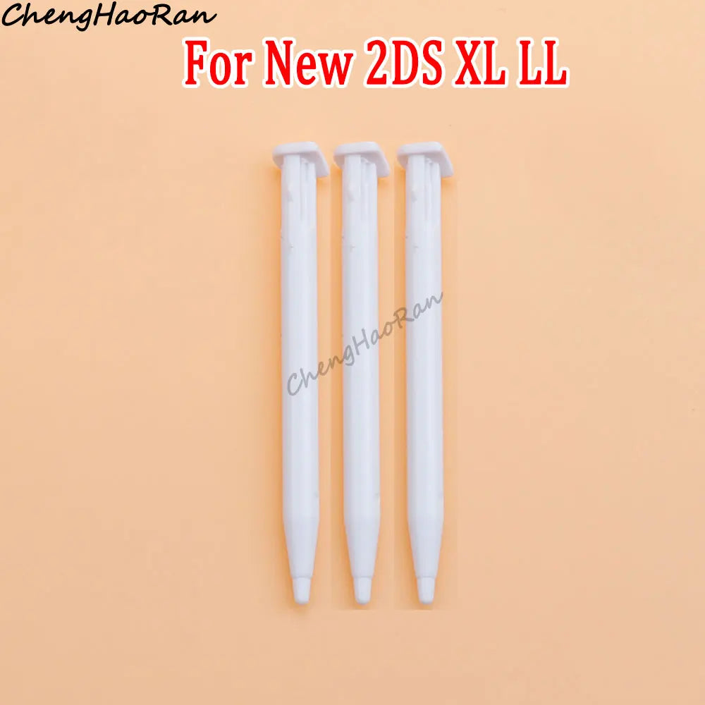 3 Pcs White Metal Retractable Pen & Plastic Pen For New 3DS XL LL/New 2DS LL XL /NDSL NDS Lite NDSi NDS Wii U 2DS 3DS Stylus Pen
