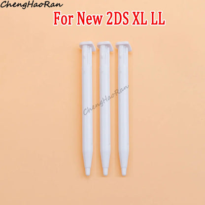 3 Pcs White Metal Retractable Pen & Plastic Pen For New 3DS XL LL/New 2DS LL XL /NDSL NDS Lite NDSi NDS Wii U 2DS 3DS Stylus Pen