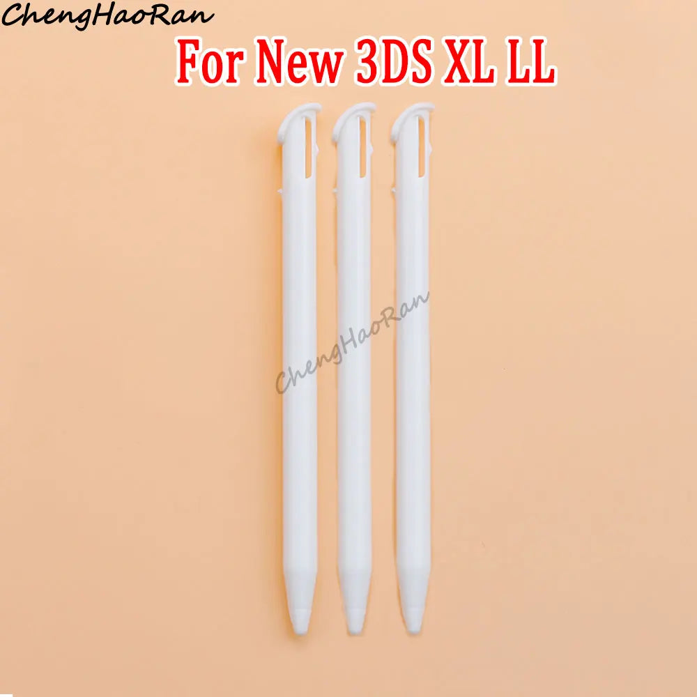3 Pcs White Metal Retractable Pen & Plastic Pen For New 3DS XL LL/New 2DS LL XL /NDSL NDS Lite NDSi NDS Wii U 2DS 3DS Stylus Pen
