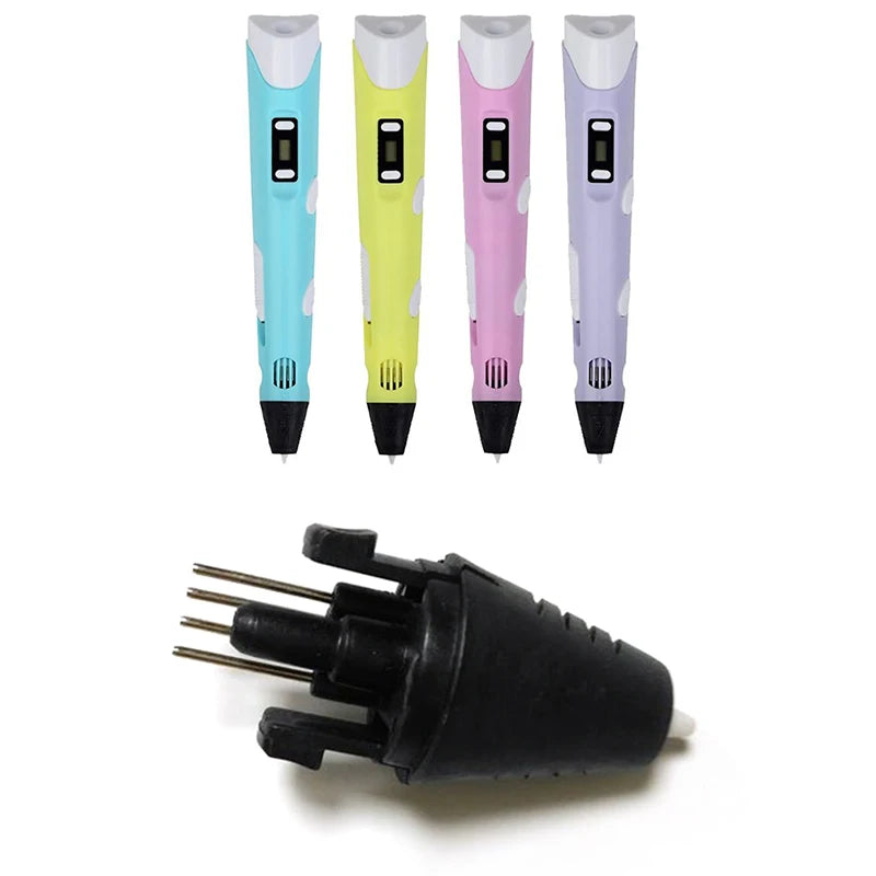 Second Gen 3D Printing Pen Nozzle Replacement–5V Compatible,0.4mm Brass Tip for Smooth Extrusion,OEM-Grade Part