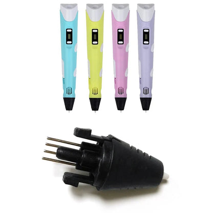 Second Gen 3D Printing Pen Nozzle Replacement–5V Compatible,0.4mm Brass Tip for Smooth Extrusion,OEM-Grade Part