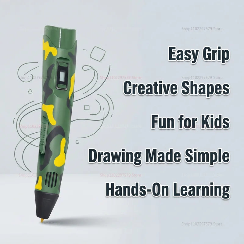 3D Pen Set 3d Printing Pen Drawing Pencil DIY Pens PLA Filament Birthday Christmas Gift For Kids Children Graffti with Charger