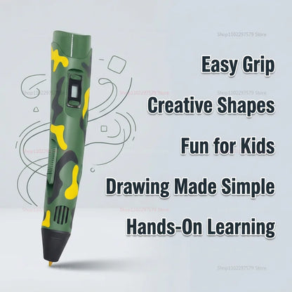 3D Pen Set 3d Printing Pen Drawing Pencil DIY Pens PLA Filament Birthday Christmas Gift For Kids Children Graffti with Charger