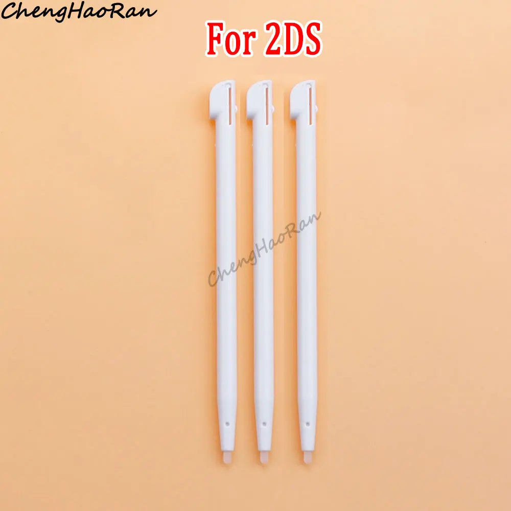 3 Pcs White Metal Retractable Pen & Plastic Pen For New 3DS XL LL/New 2DS LL XL /NDSL NDS Lite NDSi NDS Wii U 2DS 3DS Stylus Pen