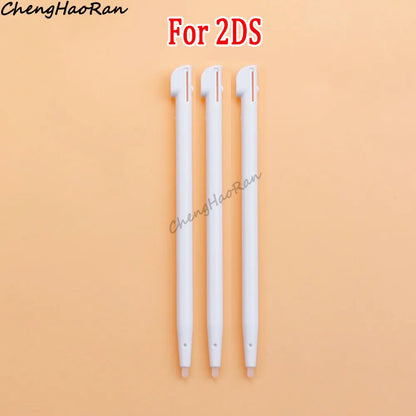3 Pcs White Metal Retractable Pen & Plastic Pen For New 3DS XL LL/New 2DS LL XL /NDSL NDS Lite NDSi NDS Wii U 2DS 3DS Stylus Pen