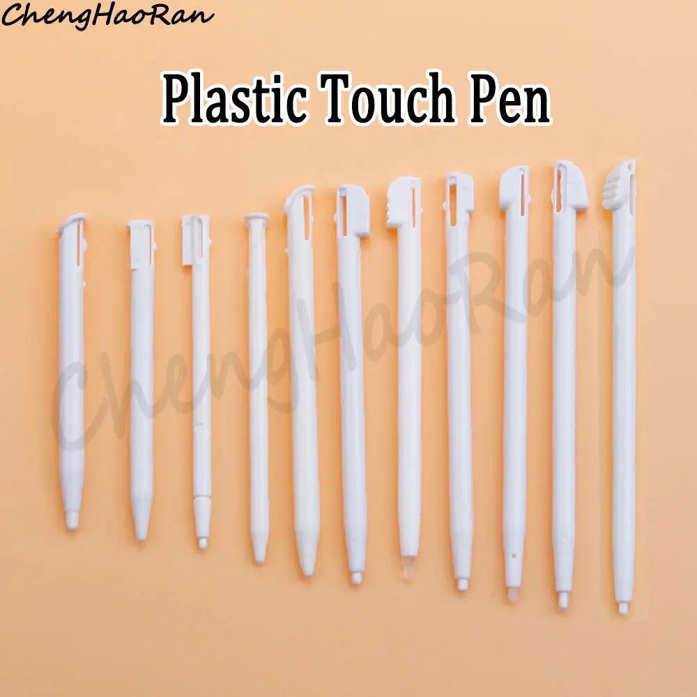 3 Pcs White Metal Retractable Pen & Plastic Pen For New 3DS XL LL/New 2DS LL XL /NDSL NDS Lite NDSi NDS Wii U 2DS 3DS Stylus Pen