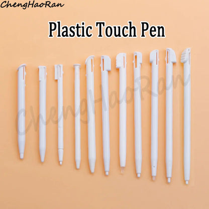 3 Pcs White Metal Retractable Pen & Plastic Pen For New 3DS XL LL/New 2DS LL XL /NDSL NDS Lite NDSi NDS Wii U 2DS 3DS Stylus Pen