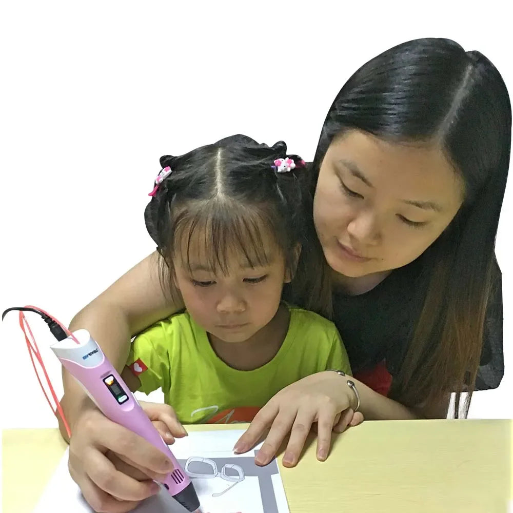 3D Pen For Children 3D Drawing Printing Pen with LCD Screen With PLA 1.75mm Filament Toys for Kids Christmas Birthday DIY Gift