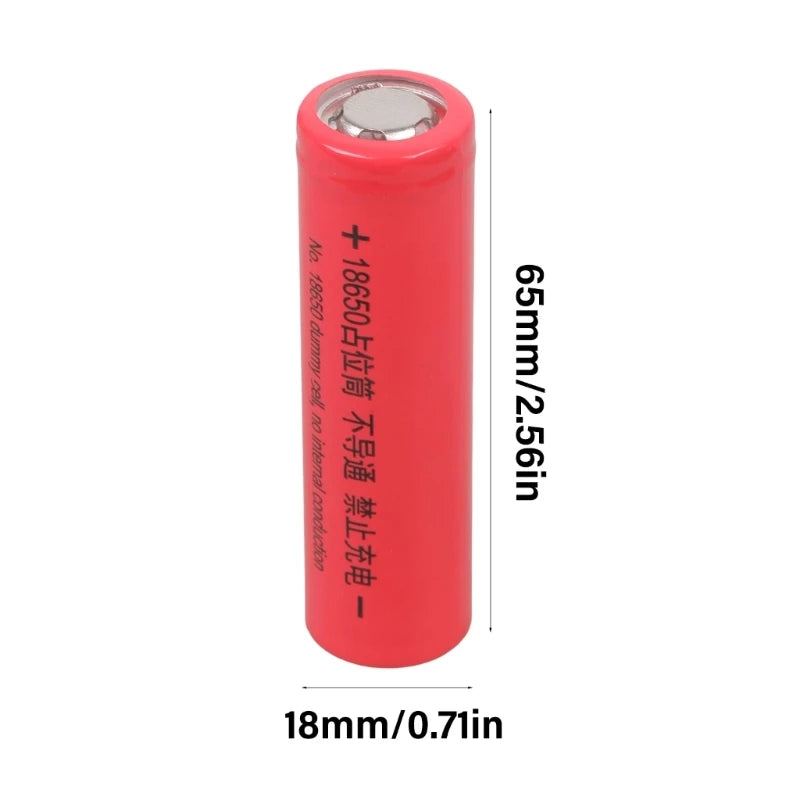 18650 Dummy Battery Spacer Tube 0V NonConductive For Power Adapters Welding Training DIY Projects Y4QD