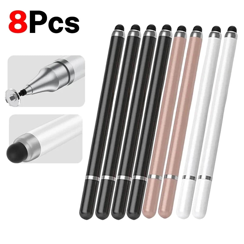 8-1PCS Double-Headed Universal Stylus Pen for iPad Tablet Android iOS Phone Drawing Writing Capacitive Screen Touch Stylus Pens