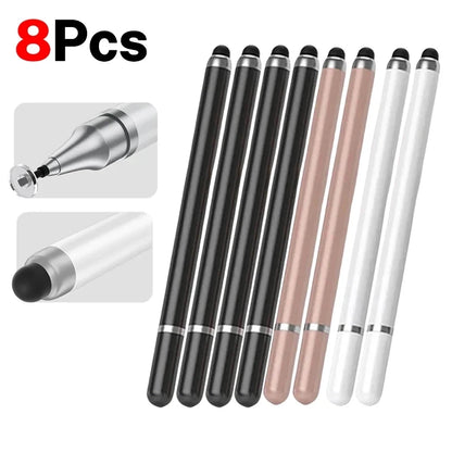 8-1PCS Double-Headed Universal Stylus Pen for iPad Tablet Android iOS Phone Drawing Writing Capacitive Screen Touch Stylus Pens