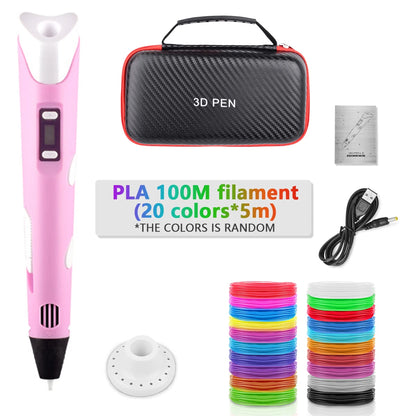 3D Printing Pen 2023 New 3D Pen with PLA Filament for Children Kids Creative DIY Pens Child's Birthday Gift Christmas