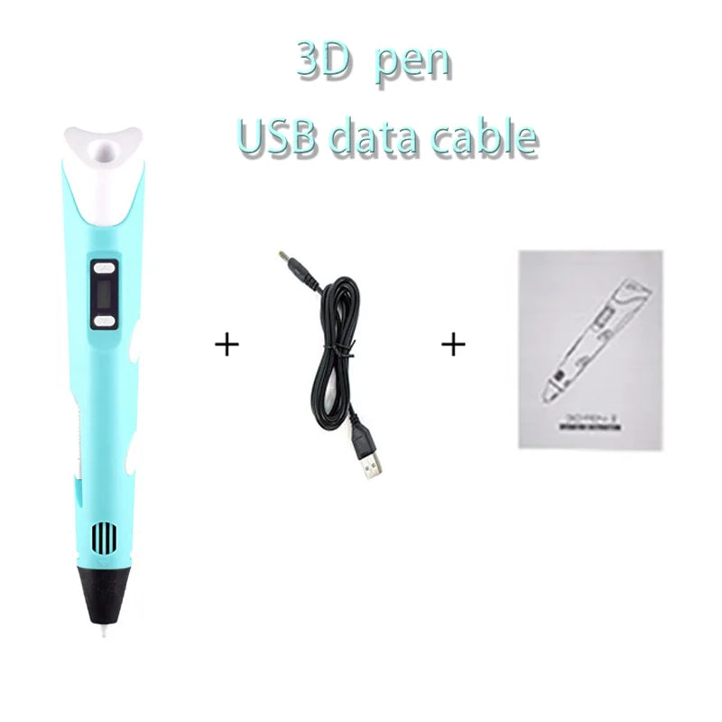 3D Printing Pen DIY Three-dimensional Painting Children Toys Fun Camouflage With LCD Screen Compatible PLA Filament Toys Gift