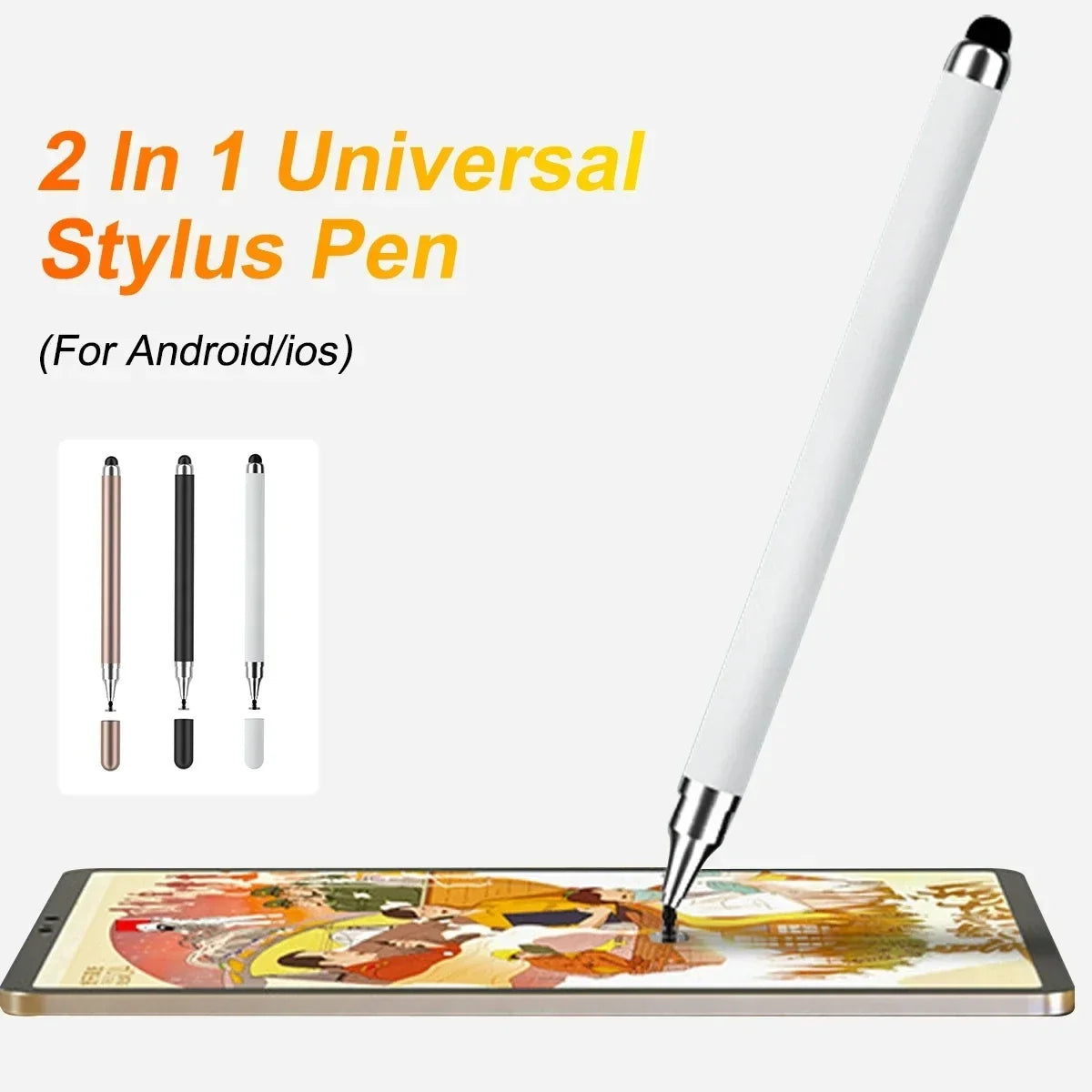 1-3PCS Smart Tablet Phone Universal 2 in 1 Capacitive Stylus Pen Drawing Pens for iPhone/Android All Capacitive Touch Screens