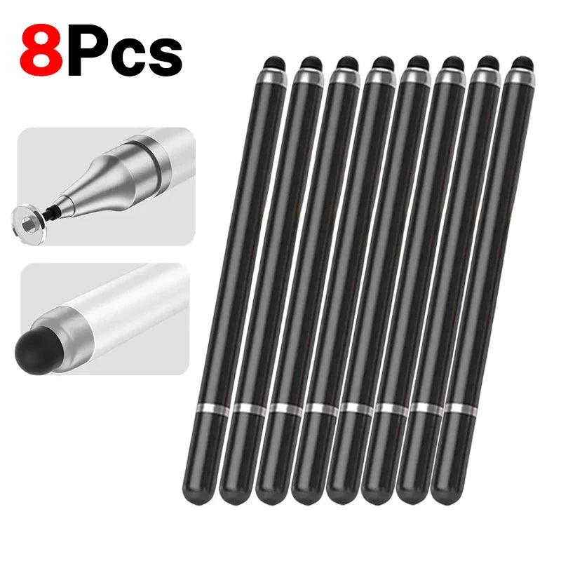 8-1PCS Double-Headed Universal Stylus Pen for iPad Tablet Android iOS Phone Drawing Writing Capacitive Screen Touch Stylus Pens