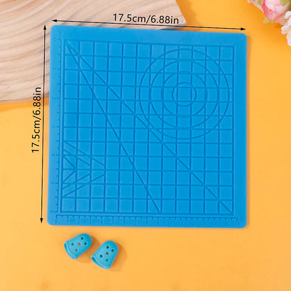 1PCS 3D Printing Pen Silicone Mat DIY Creative Drawing Template Pad With Heat-proof Finger Sleeve Art Tools Christmas Gift