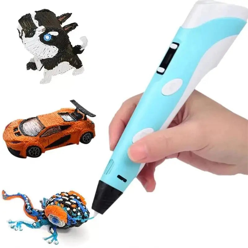 3D Printing Pen Digital Display Intelligent Pen Making Doodles Graffiti ArtsCrafts With USB Cable
