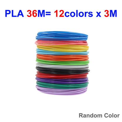 3D Pen Consumables PLA Filament Diameter 1.75mm Color 3D Pen Printing Material 20/30 Colors, 90M 150M 200M, Smokeless,Odorless