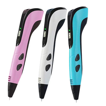 2026 New 3D Printing Pen 3D Pen for Children with Power Adapter 200M PLA Filament Travel Case Birthday Christmas Gift for Kids