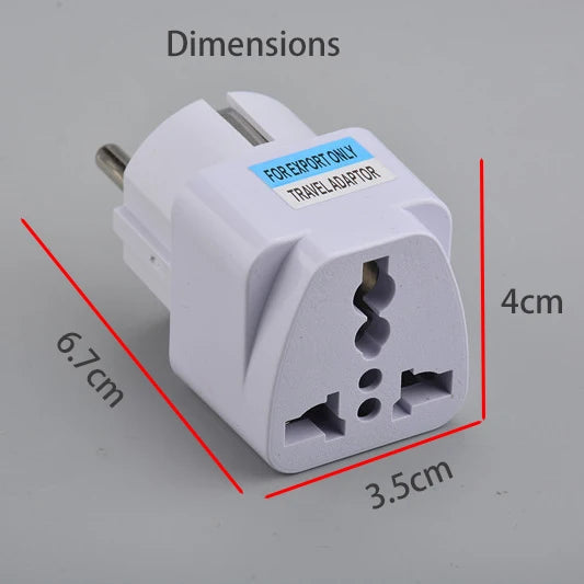 Universal EU Plug Grey Adapter International AU UK US To Euro KR Travel Adaptor Electrical Converter Power Socket Wholesale