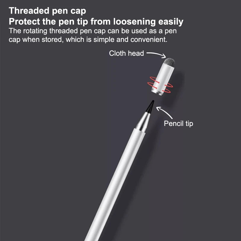Premium Universal Stylus Pen for Smart Phones, iPads, & Tablet Drawing - 3 in 1 Design