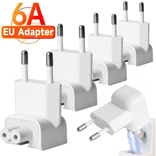 1-4PCS EU Plug Converter Portable Wall Travel Charger Adapter for Ipad Magsafe Macbook Laptop Charge Power Adapters Accessories