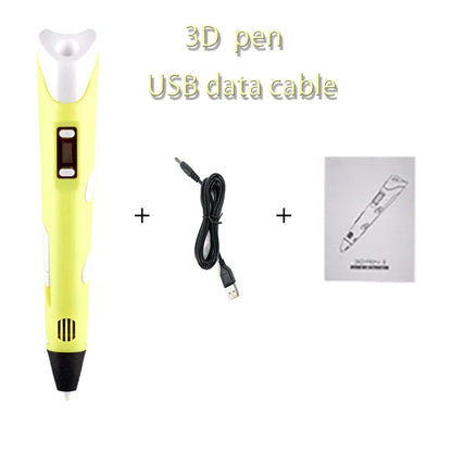 3D Printing Pen DIY Three-dimensional Painting Children Toys Fun Camouflage With LCD Screen Compatible PLA Filament Toys Gift