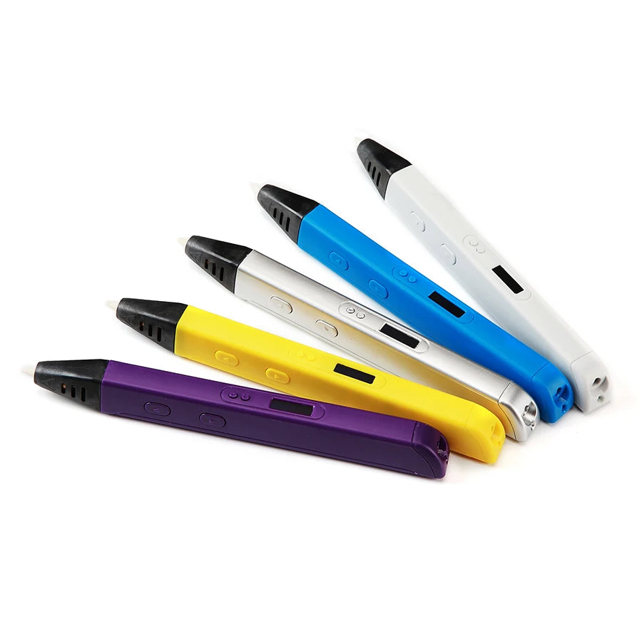 New 3D Professional Printing 3D Pen Support ABS PLA Filament Drawing Pen With OLED Display Printing Pen With 5V 2A Adapter