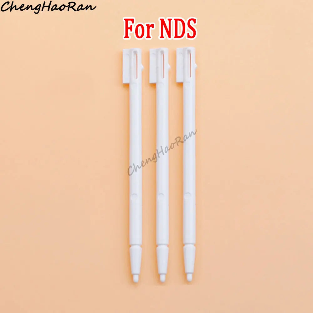 3 Pcs White Metal Retractable Pen & Plastic Pen For New 3DS XL LL/New 2DS LL XL /NDSL NDS Lite NDSi NDS Wii U 2DS 3DS Stylus Pen