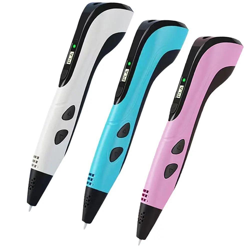 New Children's 3D Pen 3D Printing Pen with LCD Screen 200M PLA and Power Adapter Travel Case Christmas Birthday Gift for Kids